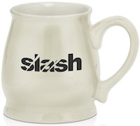 Ceramic Mugs: 18oz White Country Pottery Mugs